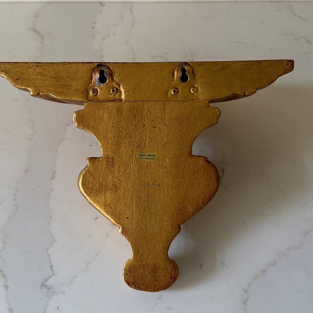 Vintage Gilded Wall Sconce Handmade in Thailand - Picture 2 of 6